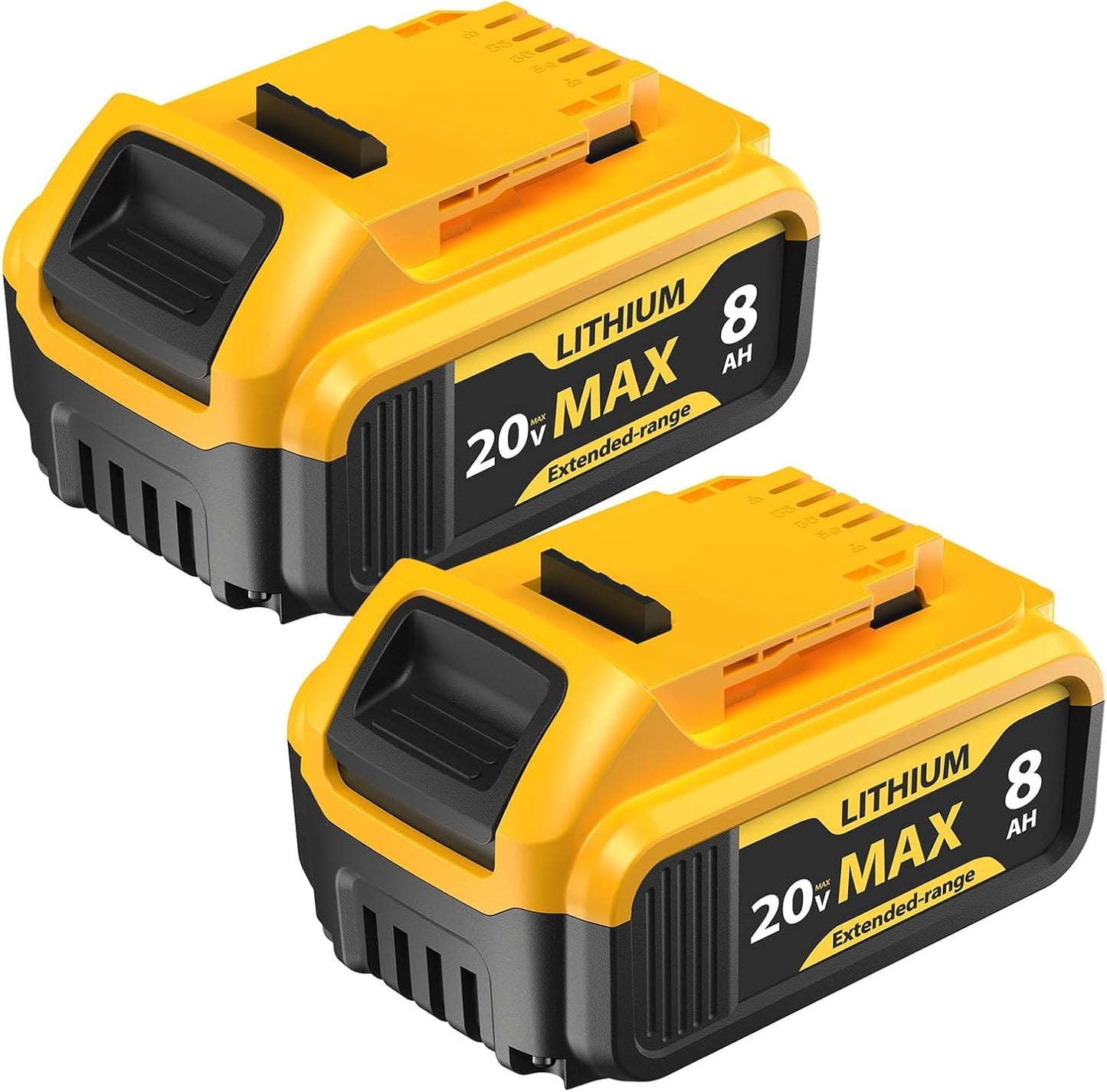 Upgrade 2-Pack 8000mAh Replacement for Dewalt 20V Max Battery
