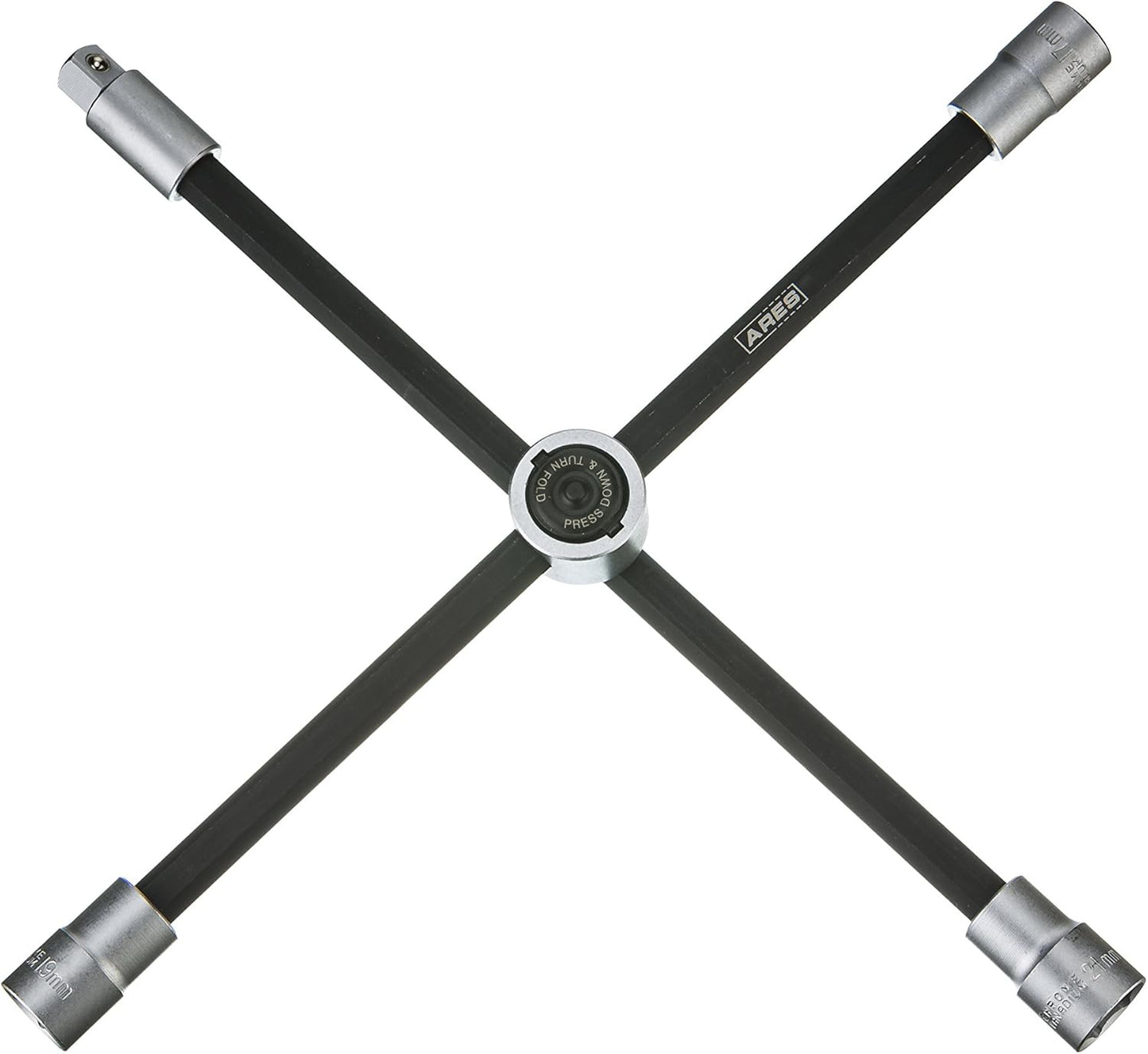 ARES 70092 4-Way Sliding Lug Wrench for Superior Leverage