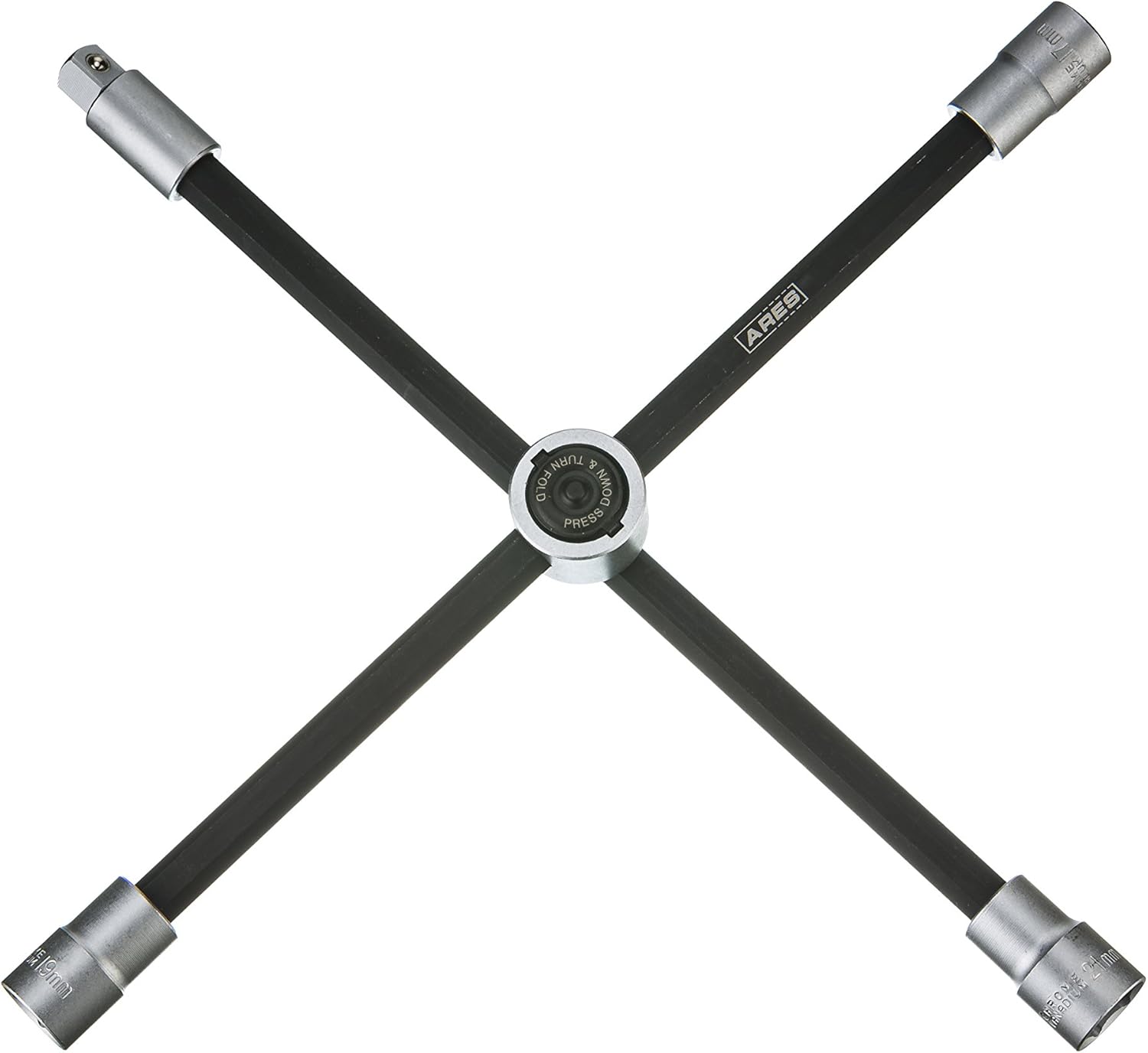ARES 70092 4-Way Sliding Lug Wrench for Superior Leverage