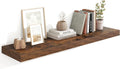 48in Floating Shelves for Wall 10in Deep Rustic Brown Wood - Simple