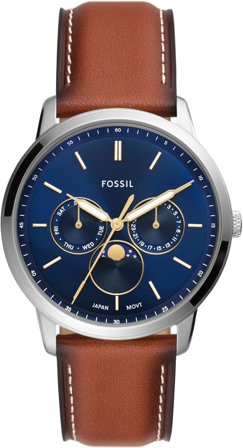 Fossil Neutra Quartz Stainless Steel Leather Chronograph Watch