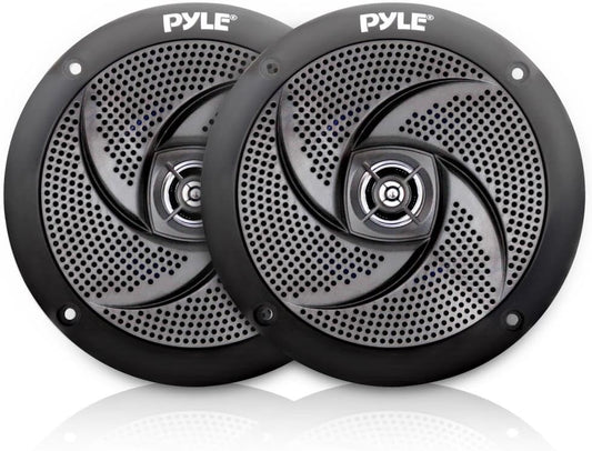 Powerful 100W Marine Speakers - 4 Inch Waterproof Stereo - 1 Pair