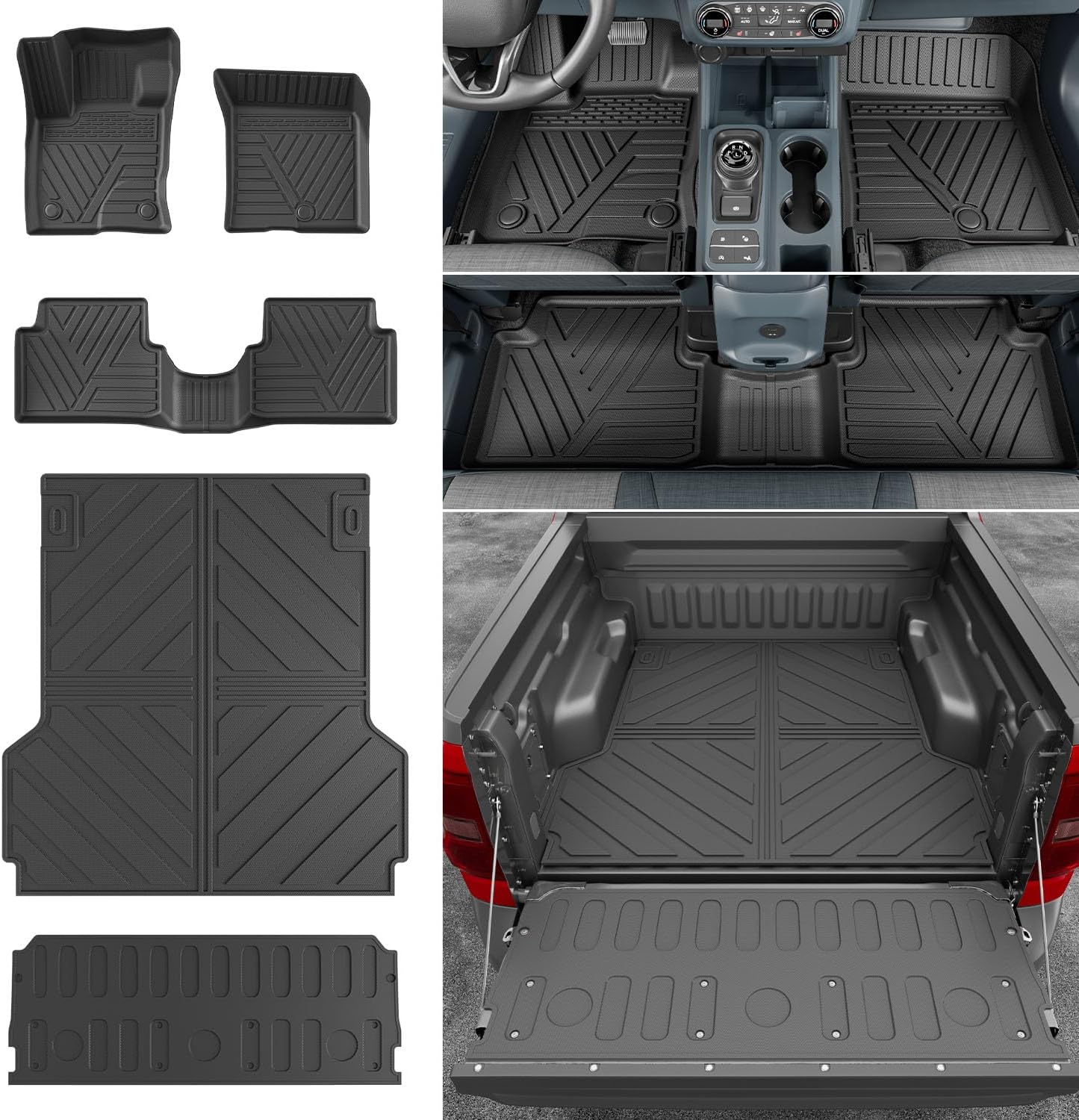 Gas Floor Mat for 2022-2025 Ford Maverick Truck Bed Liner