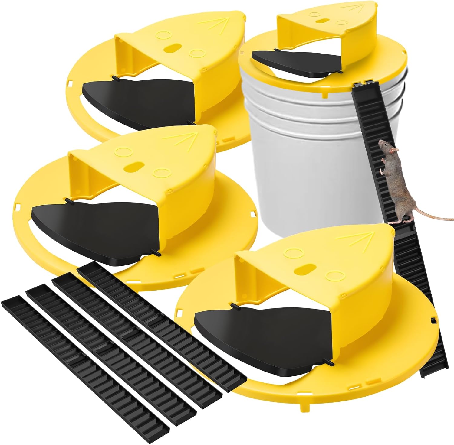 Auto Reset 3-Pack Mouse Trap - Reusable, Humane, Indoor/Outdoor