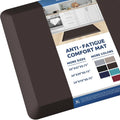 Kitchen Mat Cushioned Anti Fatigue Rug 20 in x 32 in Chocolate