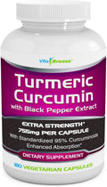 Turmeric Curcumin Complex with Black Pepper - Potent 755mg