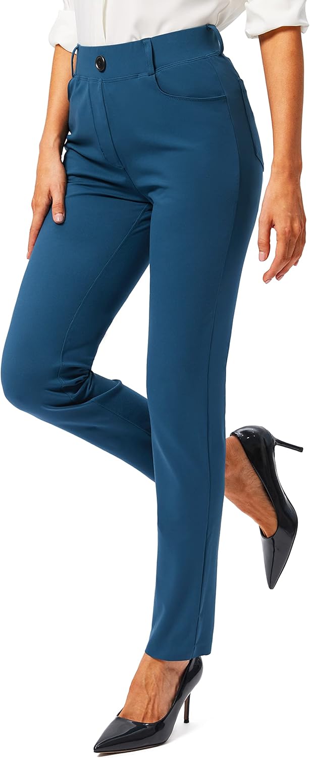Rammus Womens Yoga Dress Pants with Pockets for Work and Casual