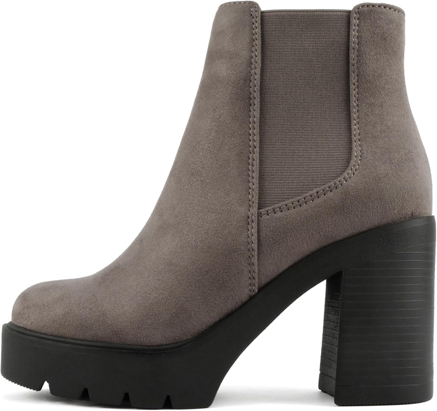 Soda Women Lug Sole High Heel Chelsea Ankle Boot for Style