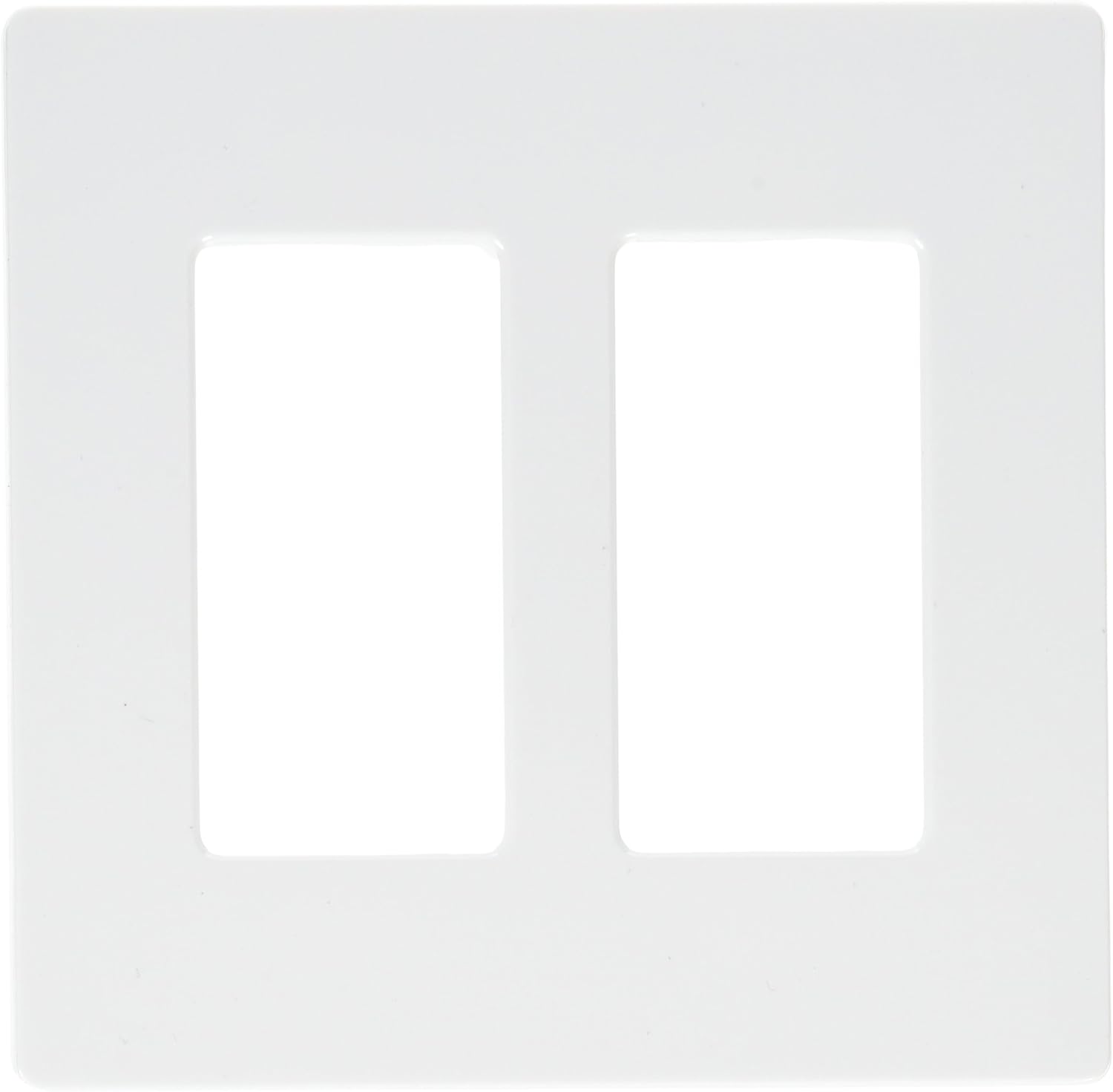 Lutron CW-2-WH 2-Gang White Wall Plate Pack of 6 for Home Use
