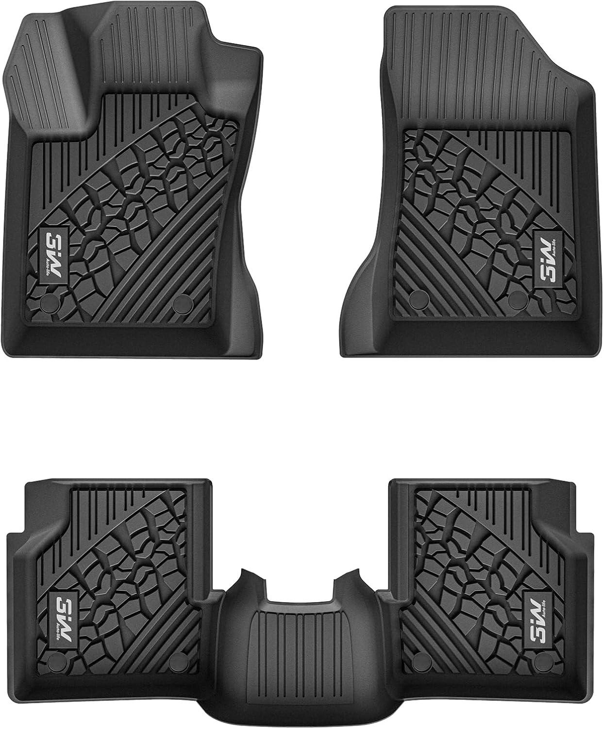 3W Floor Mats for 2017-2025 Jeep Compass - All Weather Protection