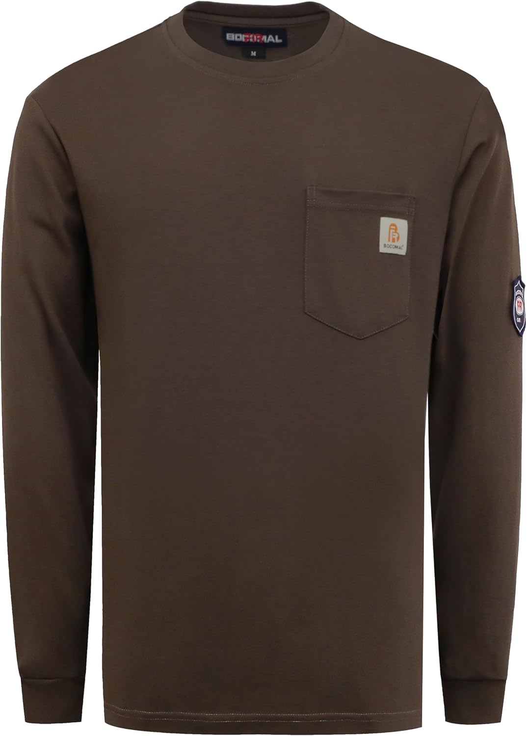 BOCOMAL FR Shirts Lightweight Classic Crew Long Sleeve Fire Resistant