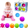Baby Textured Multi Sensory Massage Ball Set 6 Pack - Soft Montessori