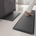 Kitchen Mats for Floor 2 Piece Black - Anti Fatigue Cushioned Set