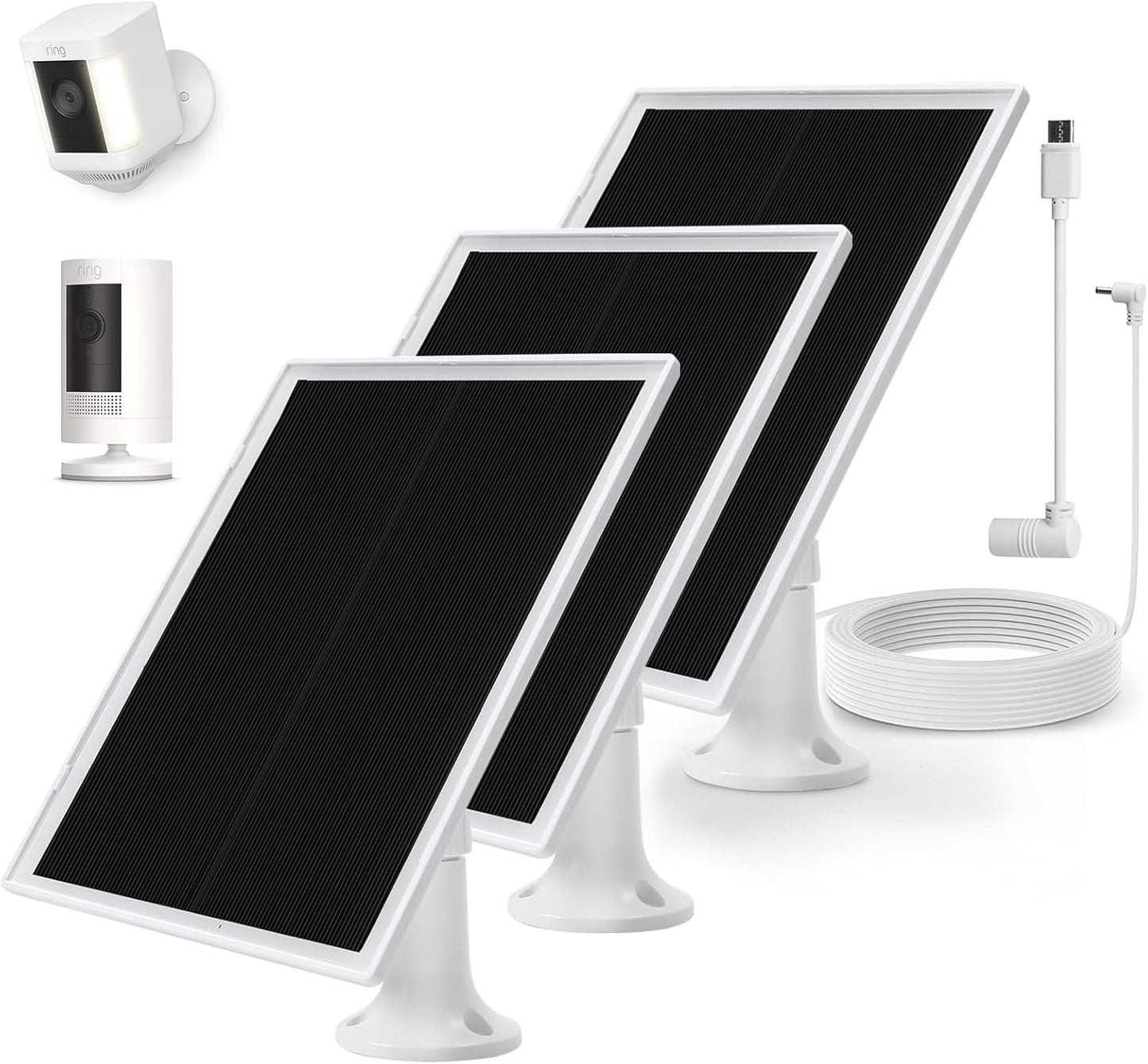 Fast Charge 3-Pack Solar Panel for Ring Cameras