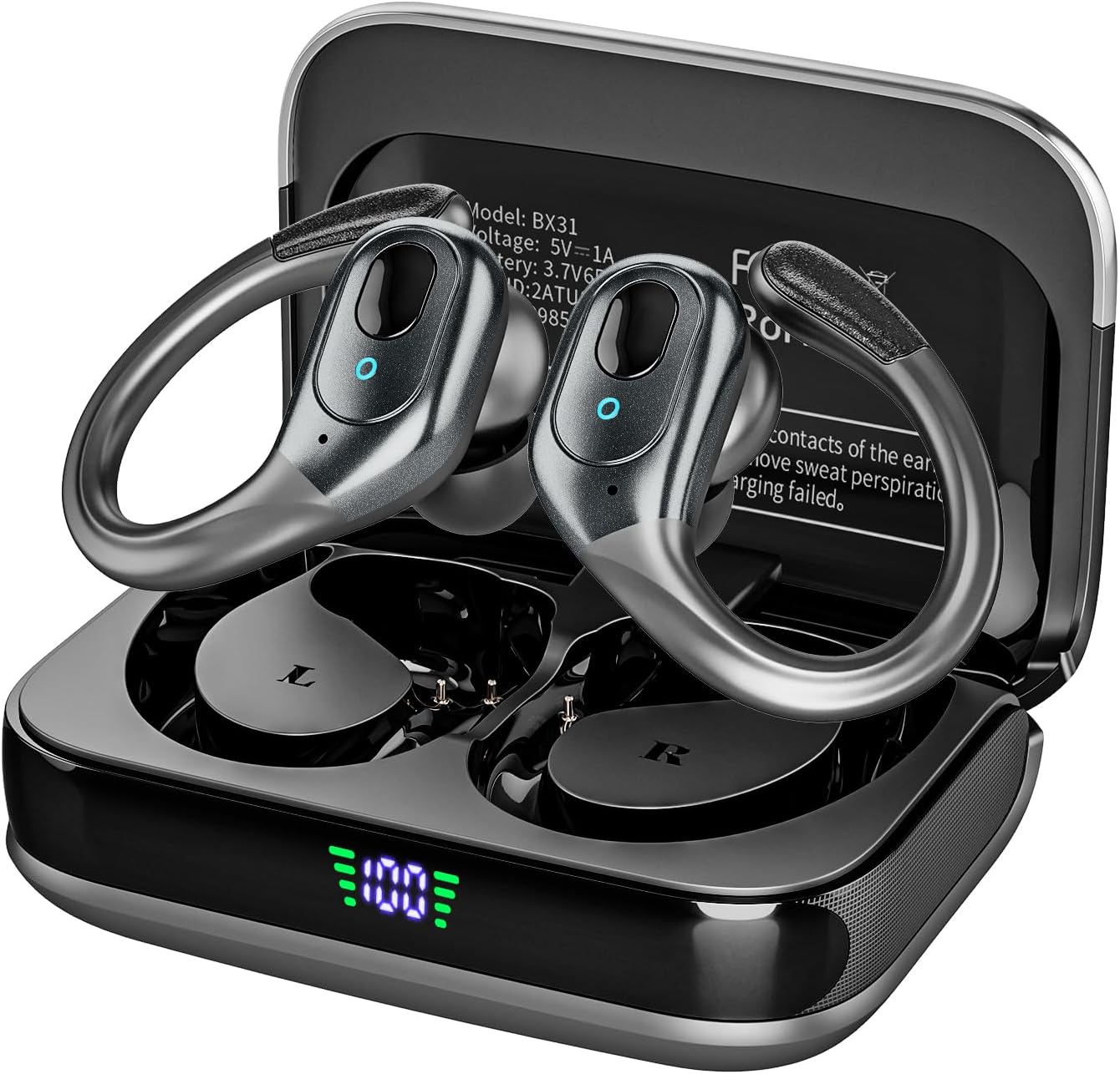 75Hrs Playback Bluetooth Earbuds for Active Lifestyle