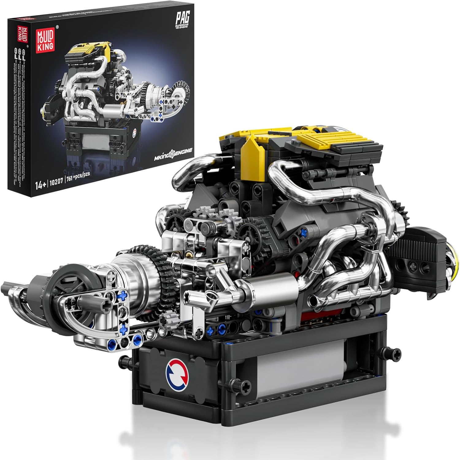 Mould King V12 Engine Building Set for Adults - Realistic Model