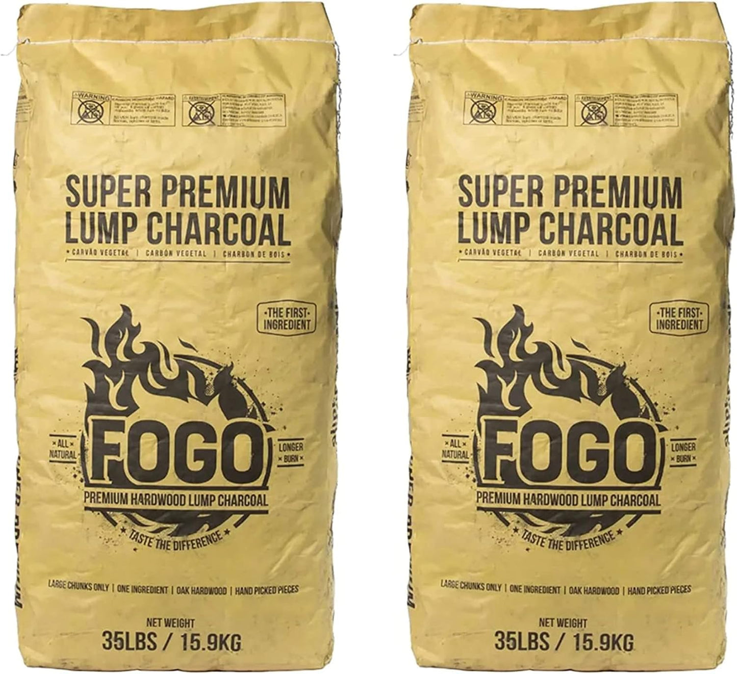 FOGO Super Premium Hardwood Lump Charcoal for Grilling and Smoking