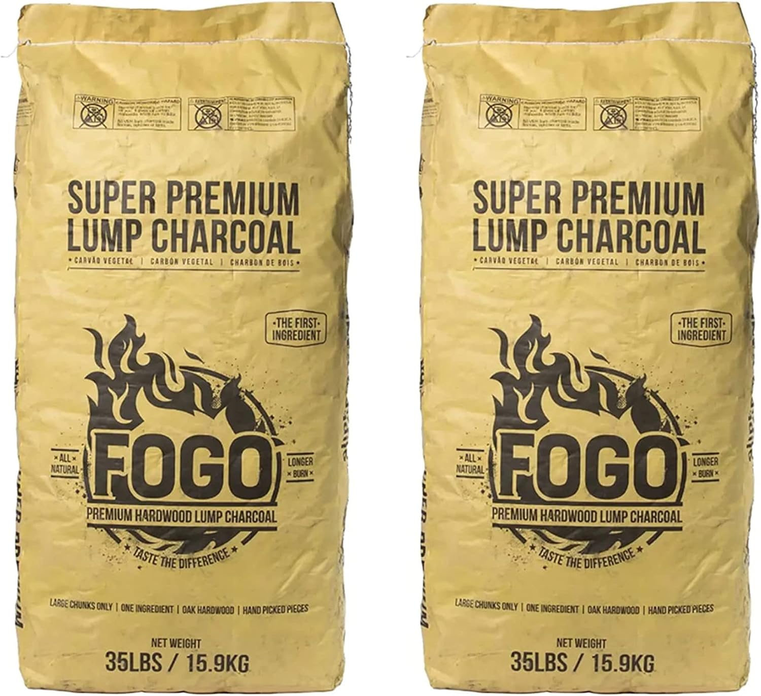 FOGO Super Premium Hardwood Lump Charcoal for Grilling and Smoking