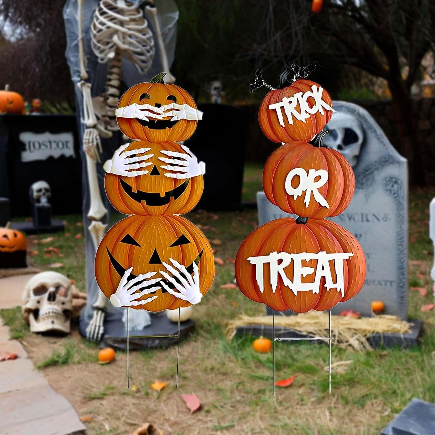 Glow in The Dark Halloween Garden Stakes for Spooky Nights