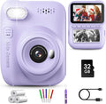 Instant Print Kids Camera + 32GB Card & Paper Rolls - GREENKINDER