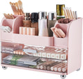 Makeup Organizer for Vanity with 2 Large Drawers - Pink