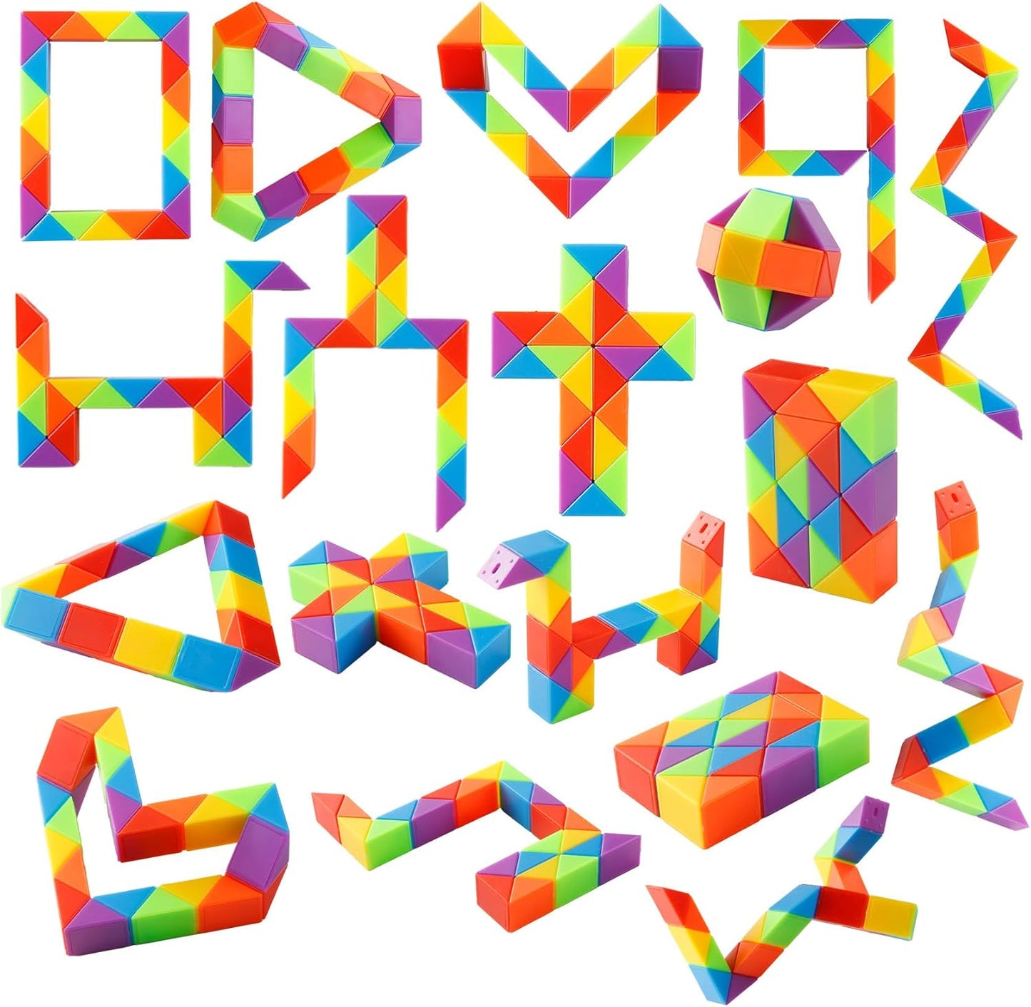 Rainbow Twist Fidget Snake Cube: Perfect Party Favors!