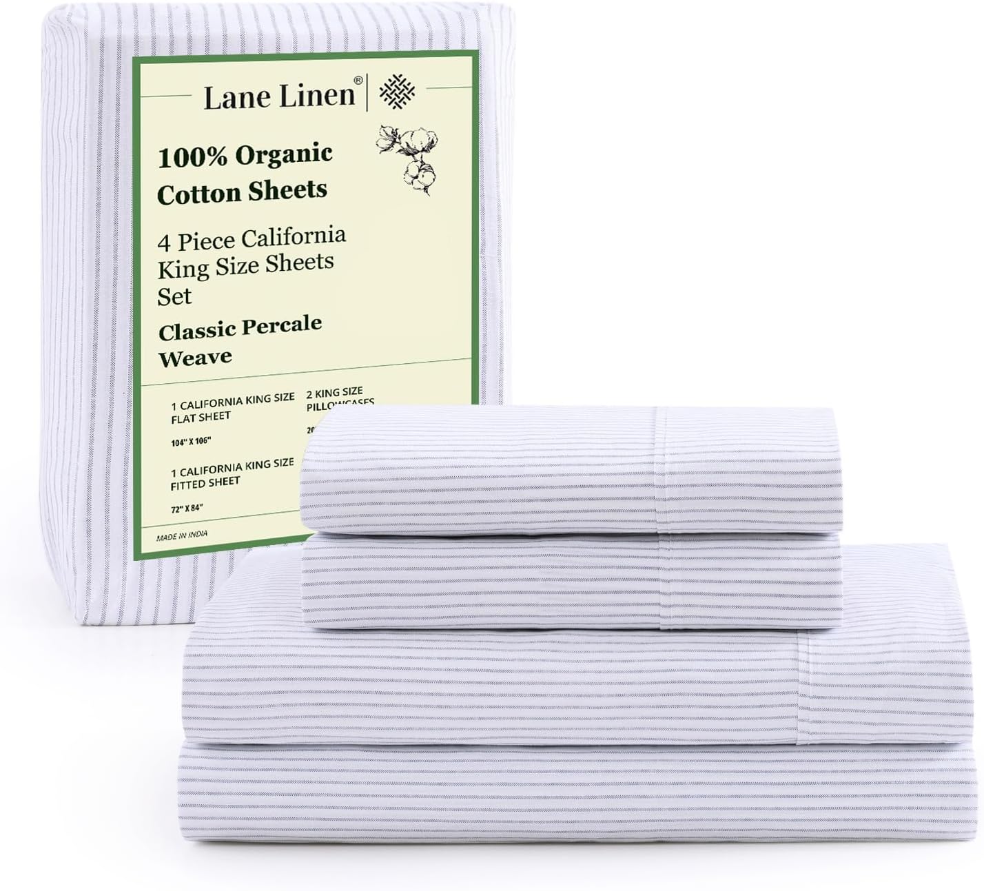 Organic Cotton California King Sheets Set for Luxurious Comfort