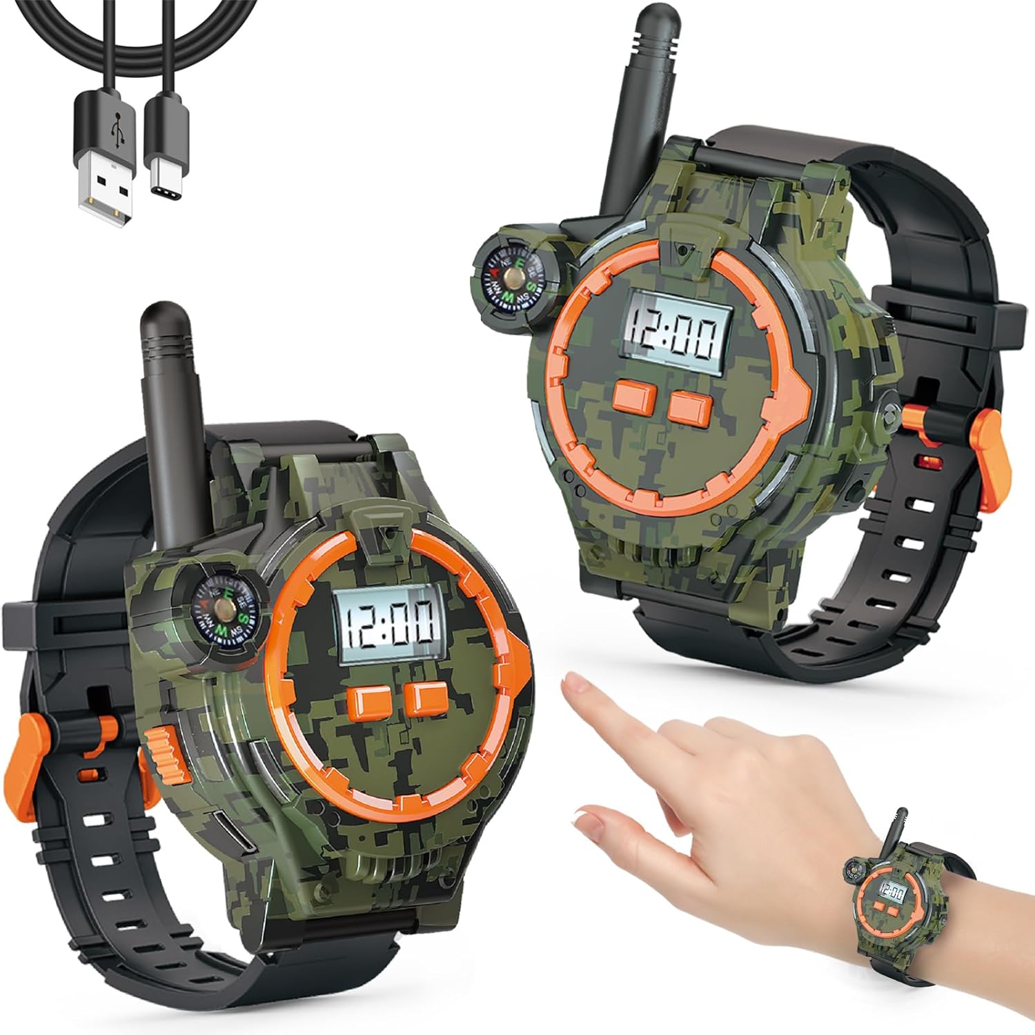 Rechargeable Walkie Talkies for Kids with Flashlight Fun