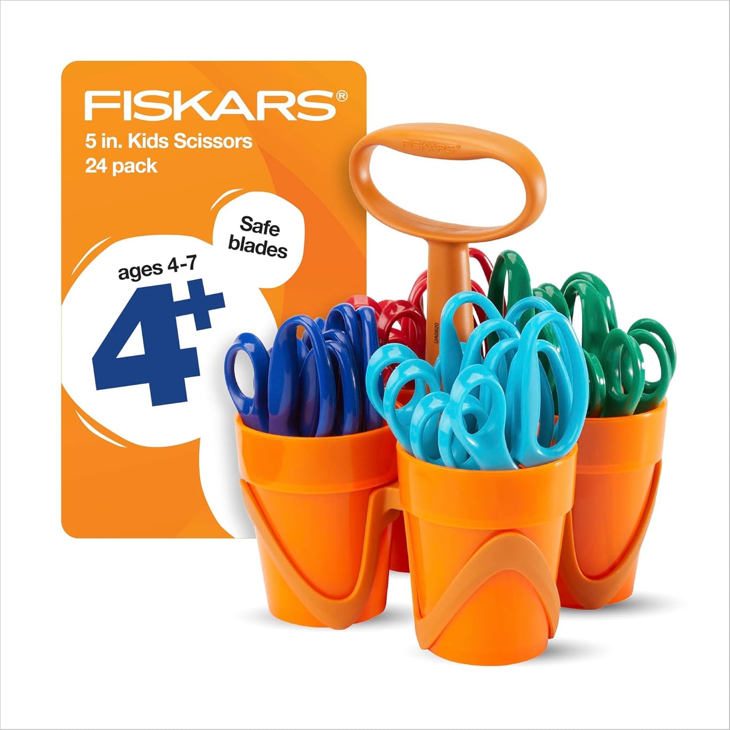 Fiskars 5-Inch Blunt-Tip Scissors Classpack for Kids Ages 4-7
