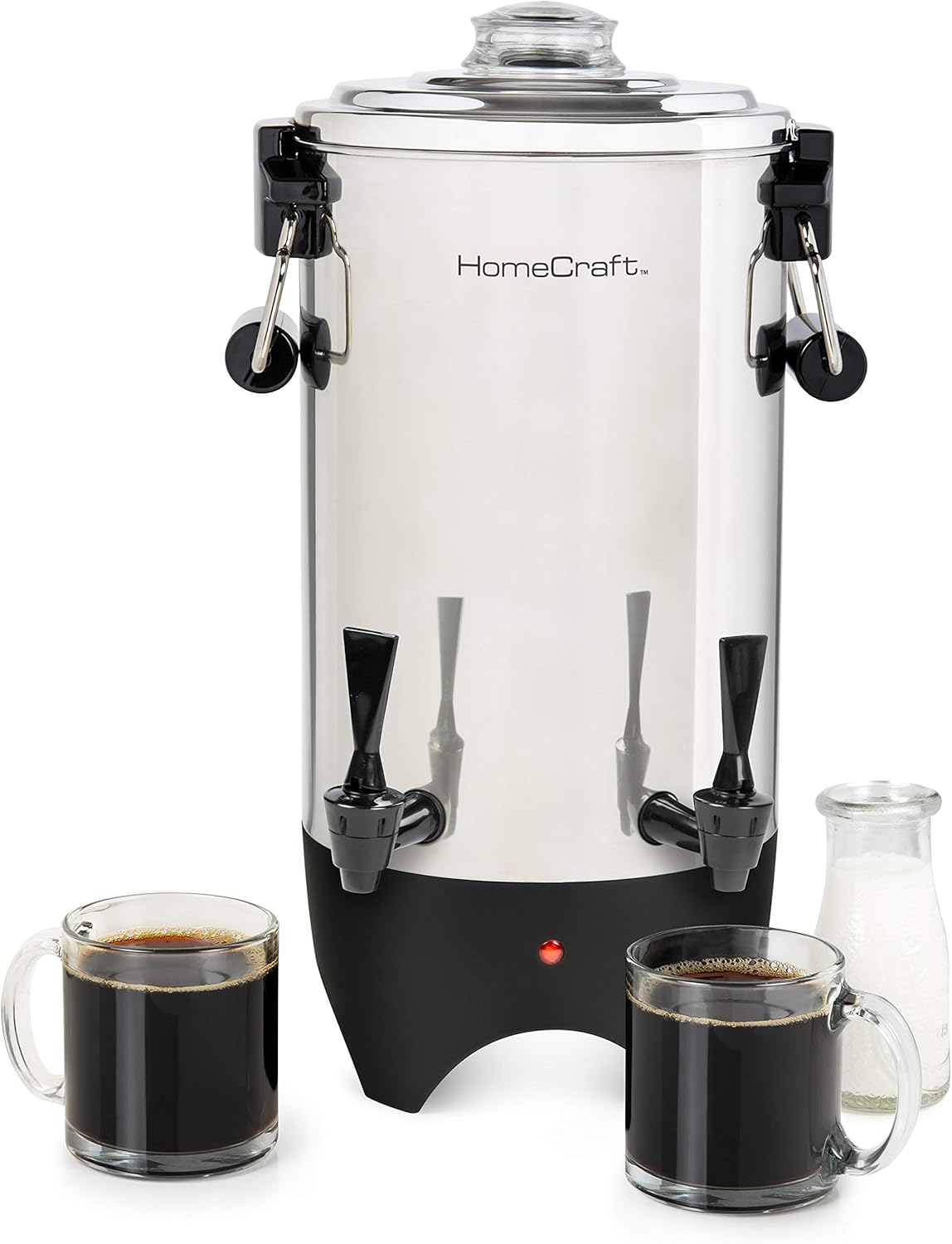 HomeCraft 45-Cup Coffee Urn for Quick Brewing and Serving