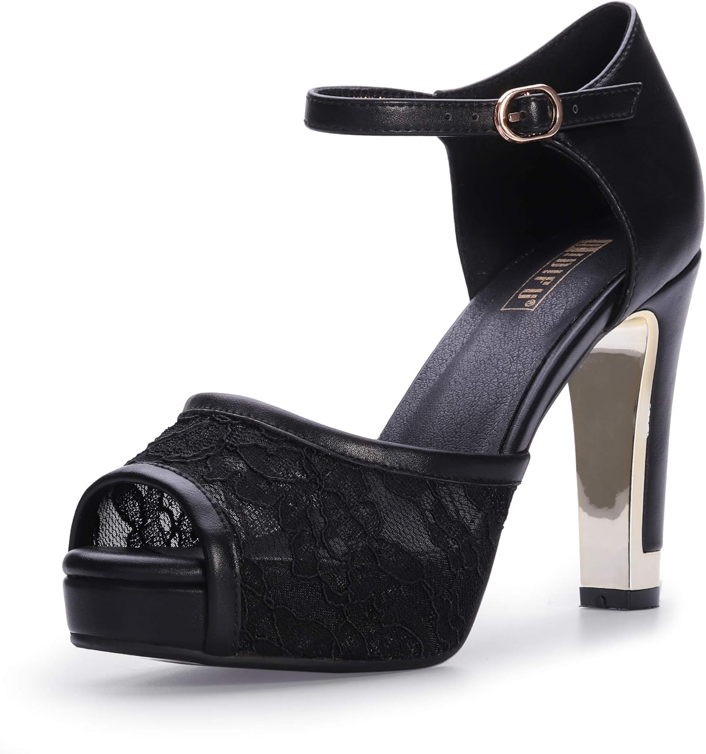 IDIFU Women's Chunky High Heels Sandals for Weddings and Parties