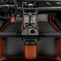 Custom Car Floor Mats Black Beige Brown - Full Set Custom Fit