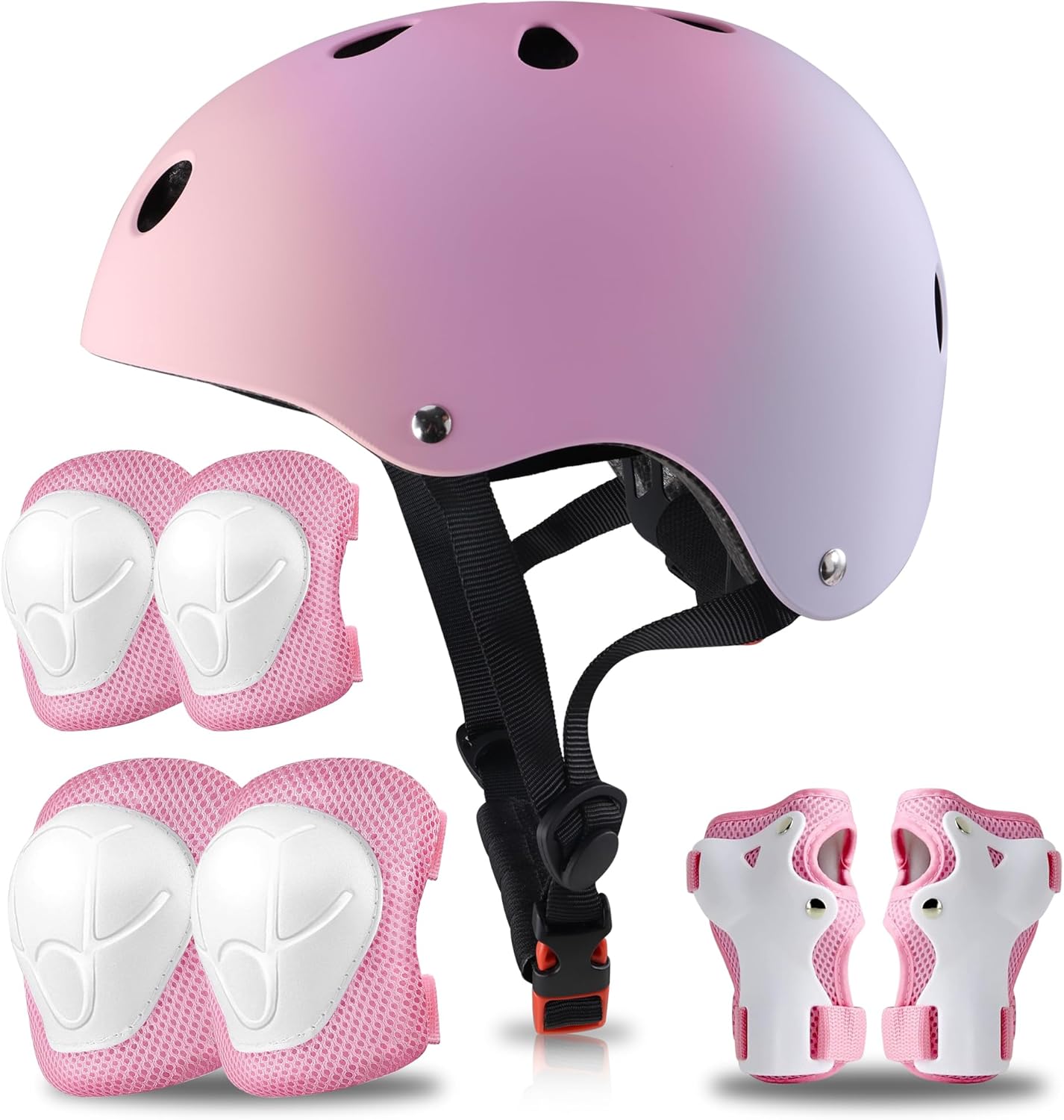 SAITI Kids Bike Helmet for Ages 3-14 with Protective Gear Set