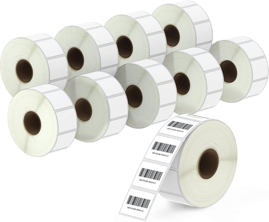 BETCKEY Premium Barcode Labels for Zebra Printer [10 Rolls]