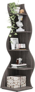 Tribesigns Corner Shelf 5-Tier Wall Corner Bookshelf - Stylish Small