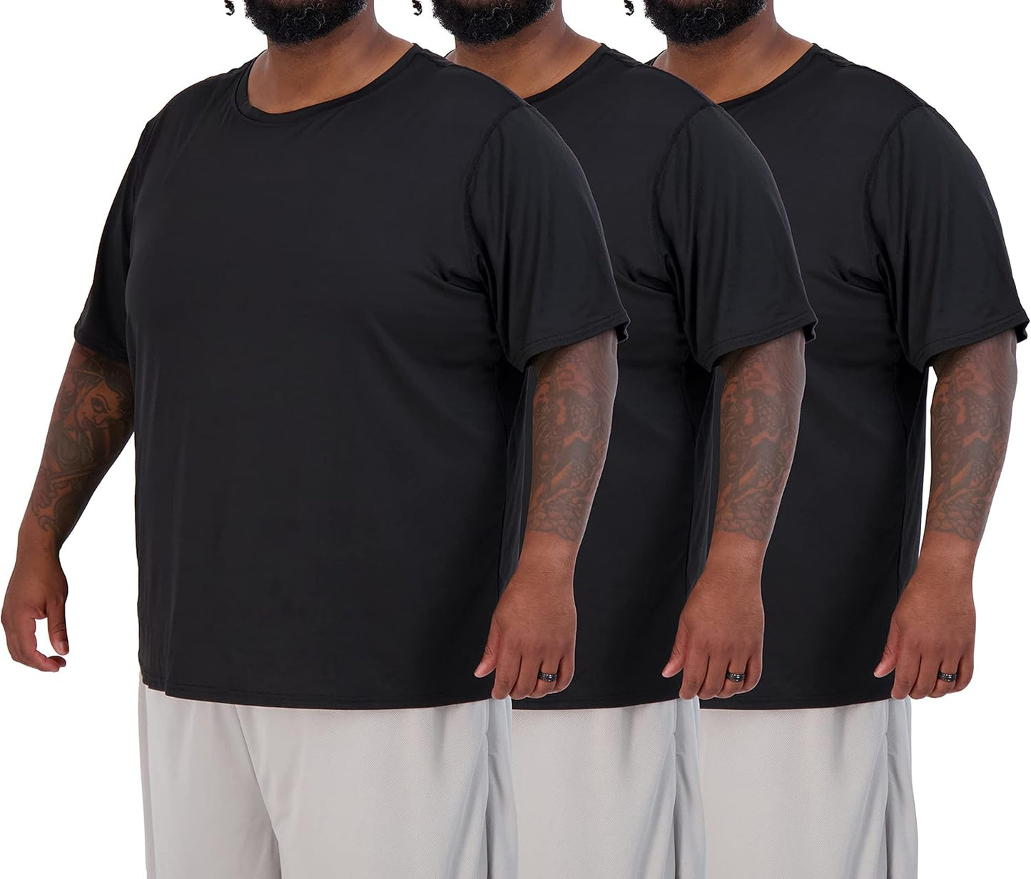 Real Essentials Big & Tall Tech Stretch T-Shirts for Comfort