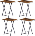 VECELO Folding TV Tray Set of 4 for Eating and Snacks