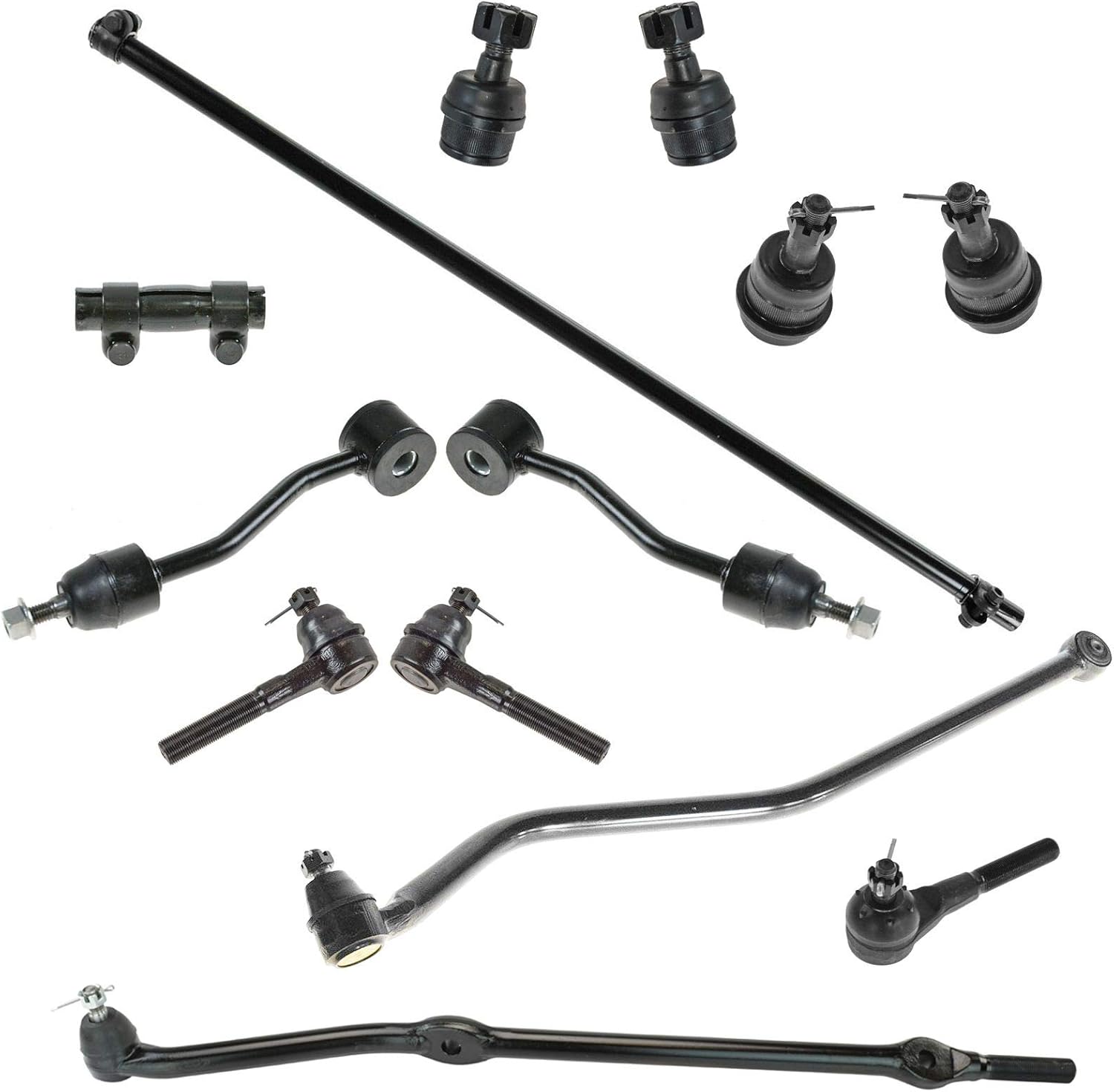TRQ Front Steering & Suspension Kit for 1997-2006 Jeep Wrangler