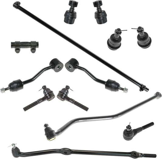 TRQ Front Steering & Suspension Kit for 1997-2006 Jeep Wrangler
