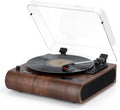 Record Player 3 Speed Bluetooth Turntable - Retro Wooden LP Player