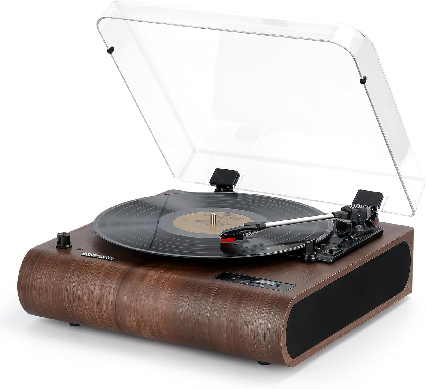 Record Player with Bluetooth, FM Radio & USB Playback Features