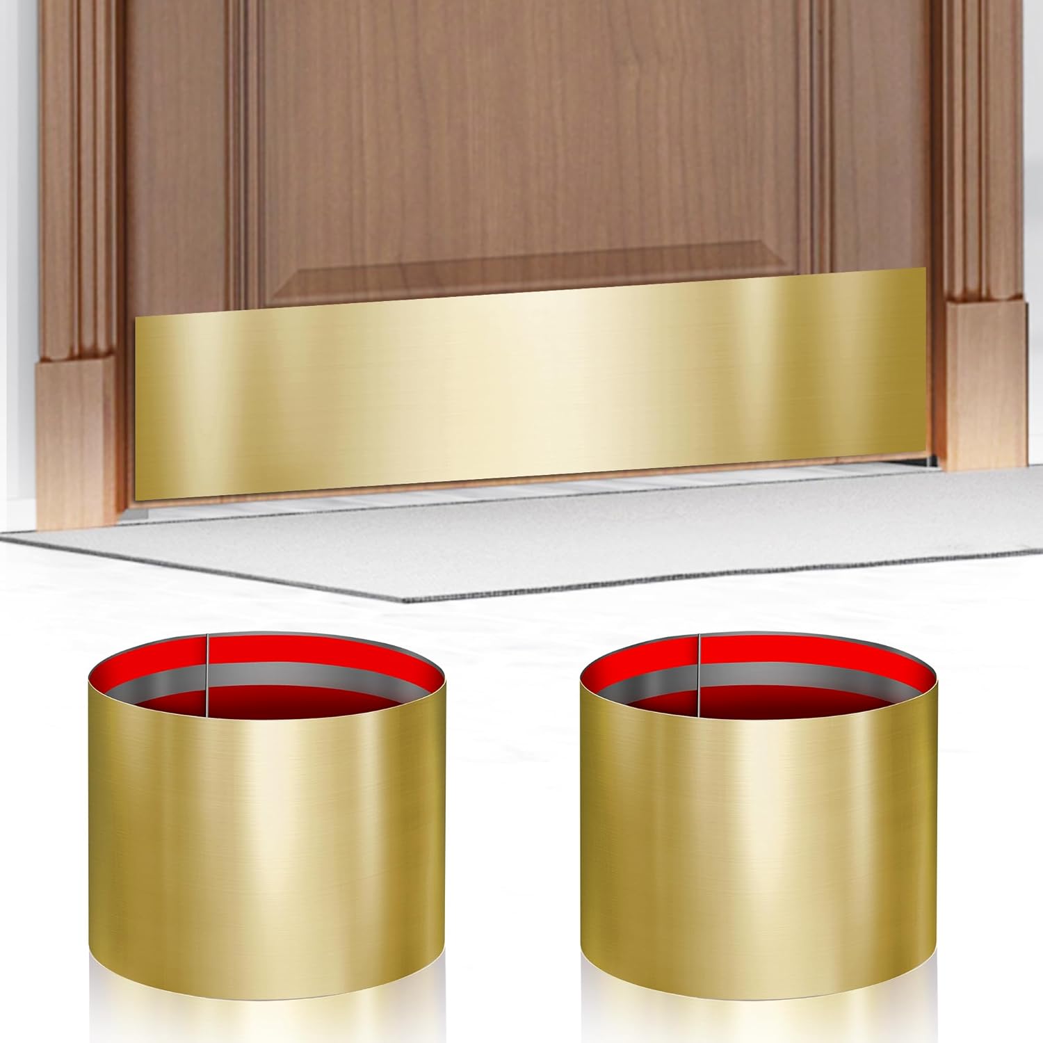 Self Adhesive Door Kick Plate 8 in x 34 in Stainless Steel