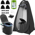 Camping Toilet with Pop-Up Privacy Tent - Portable Toilet Kit