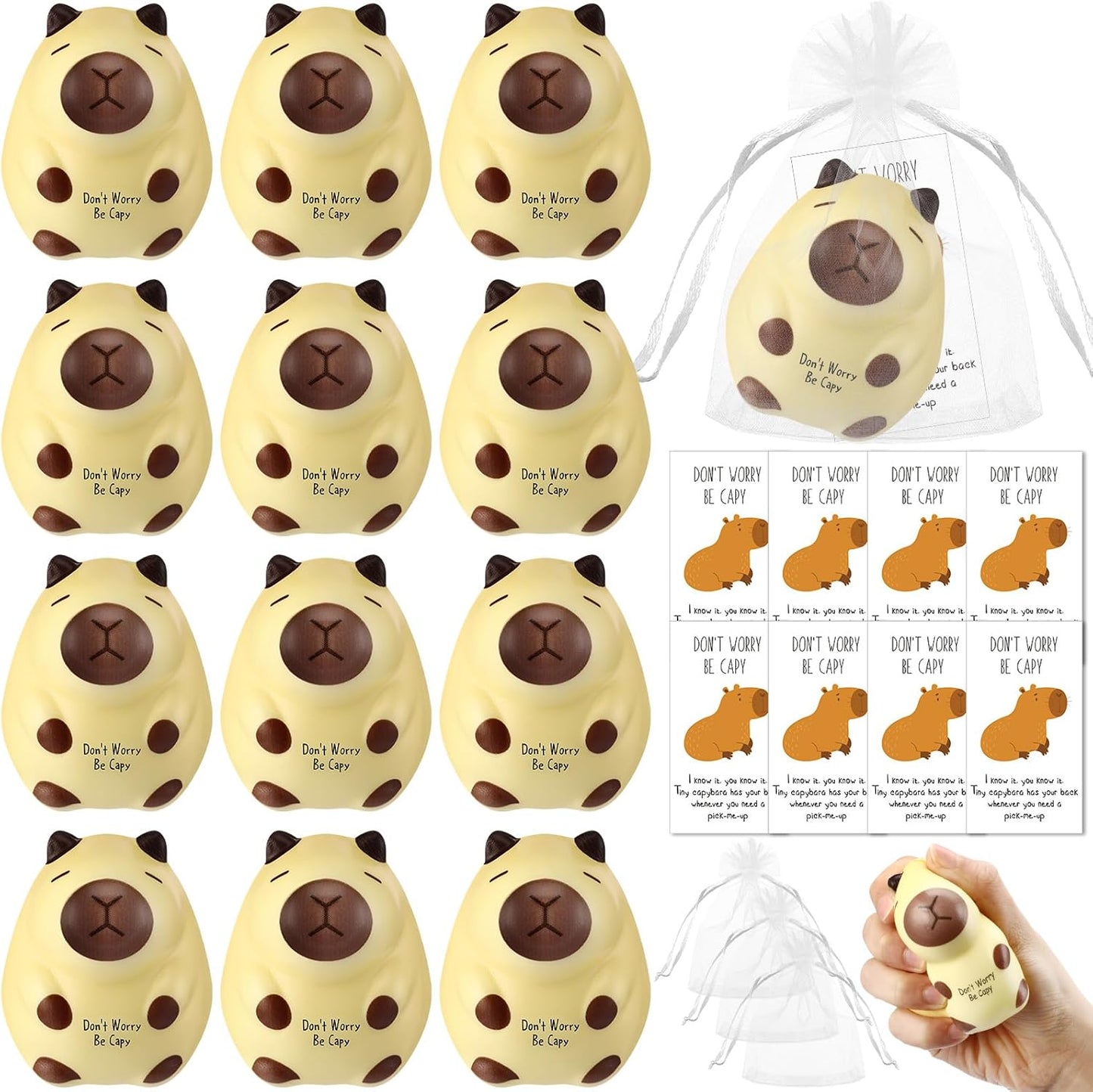 30 Set Capybara Stress Balls for Fun Relief and Motivation