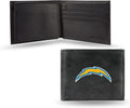 Men's Embroidered Leather Billfold Wallet - Team Logo Style