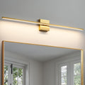 Gold Bathroom Light Fixtures Over Mirror - 39in Dimming Vanity Light