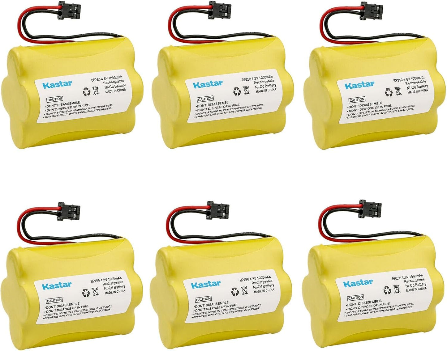 Kastar 6-Pack Battery Replacement for Uniden Bearcat Models