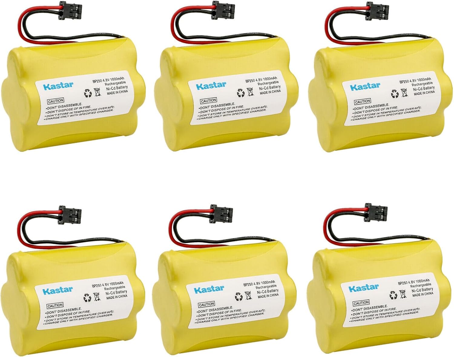 Kastar 6-Pack Battery Replacement for Uniden Bearcat Models