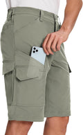 Mens Hiking Cargo Shorts Lightweight Water Resistant Quick Dry - Big