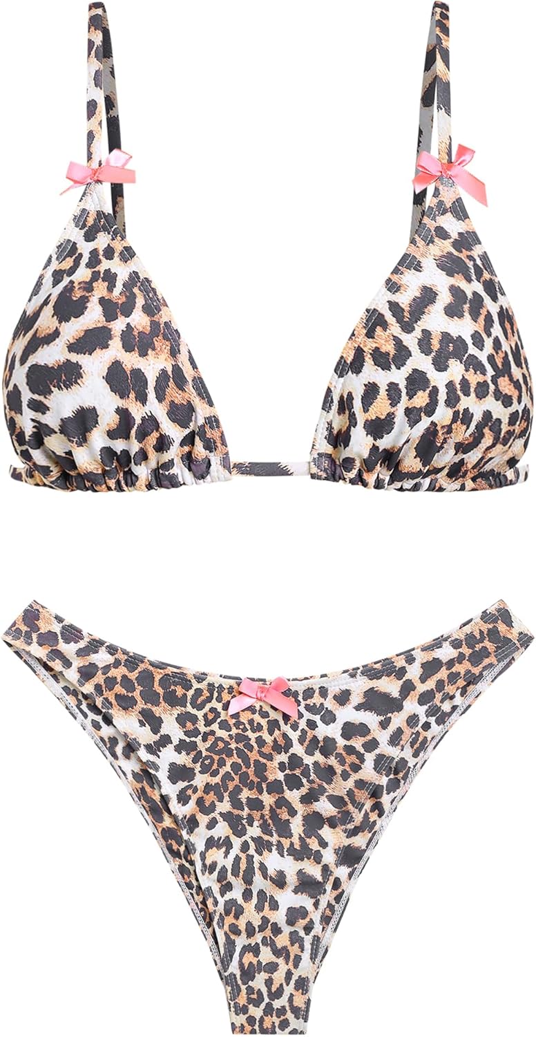 Seamoly Women's Bikini Sets with Tie Back Bowknot for Summer Fun